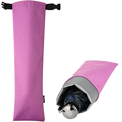 Cosmos 1 Pc Umbrella Bag Waterproof Travel Umbrellas Storage Pouches Wet Umbrella Cases Folding Umbrellas Sleeves Covers Portable Travel Umbrella Carry Bag for Home Outdoor (Hot Pink Color)