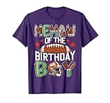 Memaw Of The Birthday Boy Game Day Football T-Shirt
