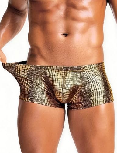 ohyeahlady Boxer Serpentine Homme Sexy Chic Hot Grande Taille Calecon Personnalise Drole Slip Chic Poche Lingerie Hot Boxer Shorty Court sous Vetement...