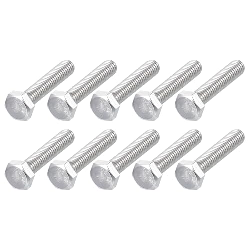 Image of METALLIXITY Hex Bolts (M6-1x30mm) 30Pcs, 304 Stainless Steel Coarse Fully Threaded Hex Head Screw Bolt Machine Screws - for Furniture Repair, Silver