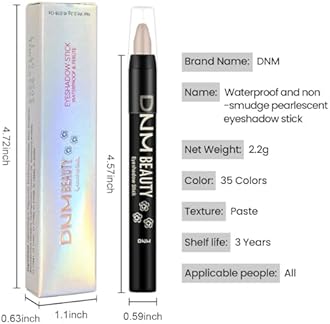 evpct Bronze Shimmer Cream Eye Shadow Brightener Sticks Set for Eyes, Bronze Shimmery Matte Pencil Eye shadow Applicator Stick Pen Palette Makeup Waterproof sombras en crema para ojos 20#