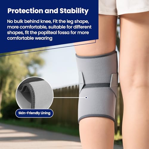 JOMVD Knee Brace for Knee Pain, Meniscus Tear, Adjustable Knee Support with Side Spring Stabilizers for ACL,Meniscus Tear, Arthritis, Patella Stability, Knee Pain Relief, Women and Men,Large - Image 6