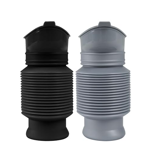 Pee Bottles for Men, Collapsible Urine Bottle 750ML, Portable Urinal for Women, Emergency Urinal Spill Proof Pocket Toilet for Car, Travel Urinals Potty for Camping, Traffic Jam, Road Trips, Hiking