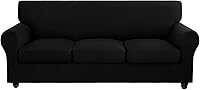 Vista 33 de SearchI Funda elástica para sofá, funda para sillón de 2 piezas con funda de cojín separada para silla, protector de muebles lavable para sala