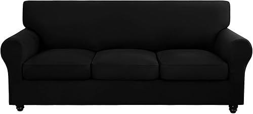 Miniatura 32 de SearchI Funda Elástica para Sofá con Estampado Fundas para Sofá, Patrón Floral Funda para Sillón de 2 Piezas con Funda de Cojín de Silla Separada,