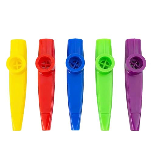 5Pcs Plastic Kazoos Musical Instruments Kazoo Flute Diaphragms for Adult Party