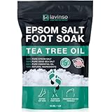 Tea Tree Oil Foot Soak with Epsom Salt - Made in USA - for Toenail Health, Athletes Foot, Stubborn Foot Odor, Softens Calluses & Soothes Sore Tired Feet - 1 LB