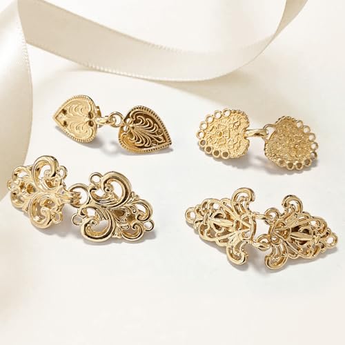 Image of 4PCS Vintage Dress Clips Cinch Shirt Clips Shawl Clips Shawl Clips for Woman and Girls