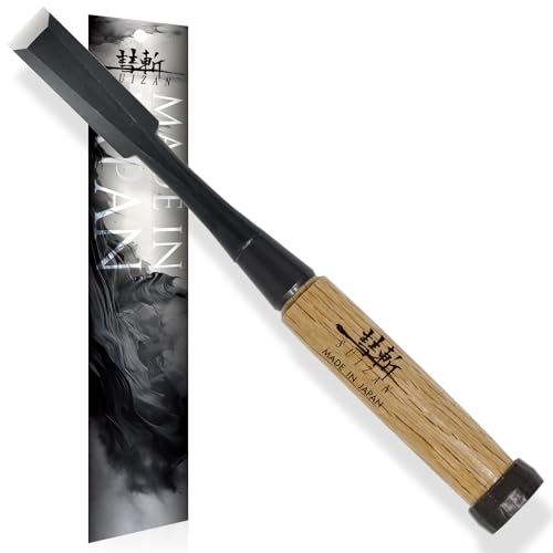 SUIZAN Cincel Japonés para Madera 18 mm – Oire Nomi Profesional, Herramientas de Carpintería