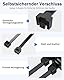 Kabelbinder Schwarz Set,Tesmax Kabelbinder UV Beständig 200mm × 5mm,Nylon Super Haltbar Selbsthemmend für Kabelmanagement,Gartenarbeit,Wohnen,Werkstätten 100 Stück