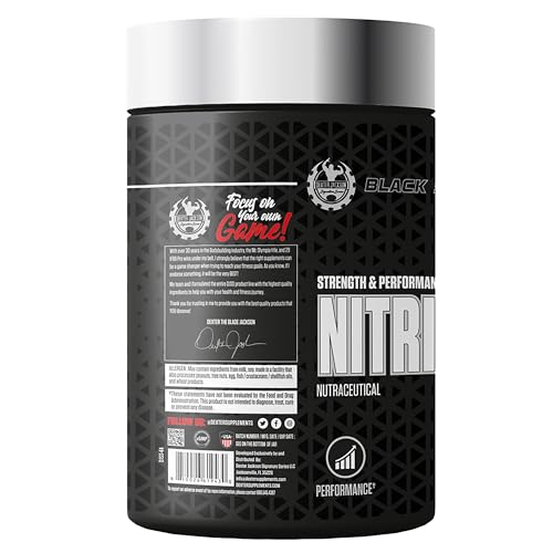 Image of DEXTER JACKSON Black Series Nitrix Oxide Booster | Burns Excess Stored Fats, Boosts Body Metaolism | 60 Tablets, 30 Servings