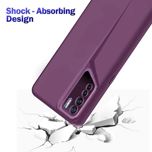 Image of Amazon Brand - Solimo Ultra-Thin Blade Runner Series Matte Finished Camera Protection Soft Back Cover for Oppo F15 - Purple