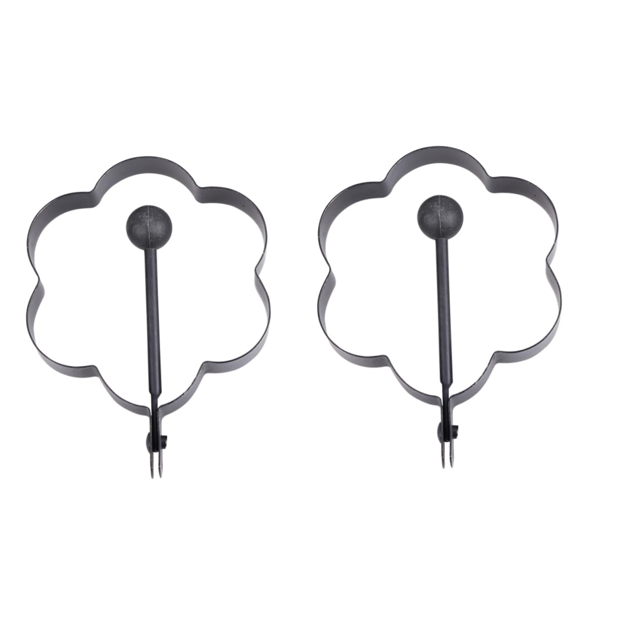 CIYODO Griddle Omelette Ring Handle 4pcs Frying Egg Rings Set Egg Shaper for Breakfast