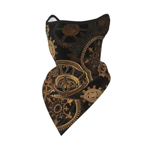 ZTPOWQA Gears Clock Bronze Century Print - Polaina deportiva unisex para el cuello, máscara ligera para la cara, protección para actividades al aire libre