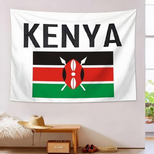 Tapisserie drapeau kenyan pour une décoration de salon esthétique et colorée