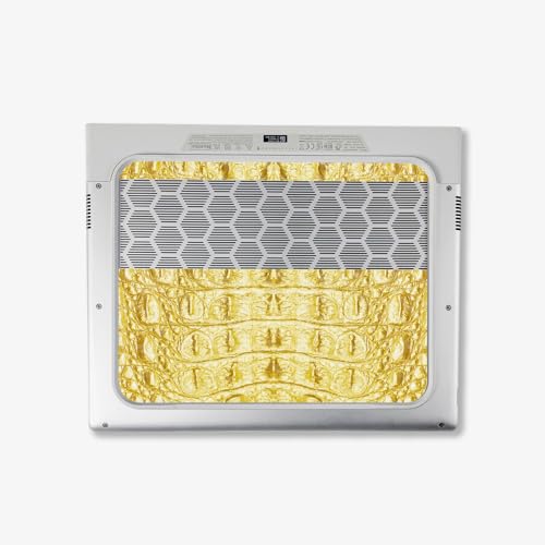Image of MightySkins Carbon Fiber Skin Compatible with Alienware X14 R2 (2023) Full Wrap Kit - Golden Croc | Protective, Durable Textured Carbon Fiber Finish | Easy to Apply & Change Styles | Made in The USA