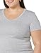 Amazon Essentials Women's Slim-Fit Short-Sleeve V-Neck T-Shirt, Pack of 2, White/Light Grey Heather, X-Large
