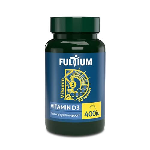 Fultium Vitamin D3 400 IU 10g |90 Tablets|Recommended Daily Dose Vitamin D Supplement | Immune Bone & Muscle Support | from The UKs No.1 Vitamin D Prescription Brand | Vegetarian | Food Supplement
