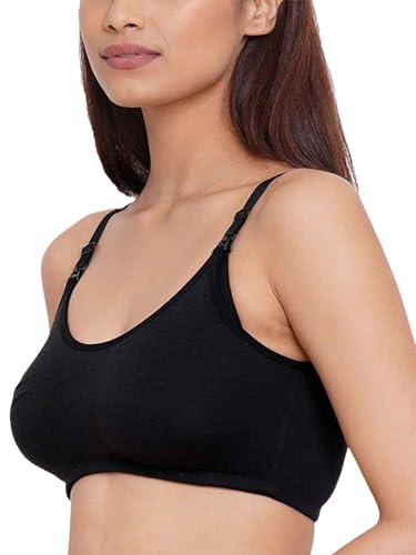 Image of Inner Sense Organic Cotton Bamboo Nursing Bra for Women I Non Padded Feeding Bra with Keyhole Back Design and Wire Free I Maternity Innerwear with Full Coverage