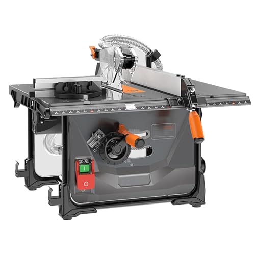 DPLWJPP Mini Sierra Circular de Mesa Sierra de Mesa para Madera Multi Material Cutting Blade Included Cuts Wood Metal Plastic,98% Dust Extraction Rate 0-45° Miter Cut 2000w