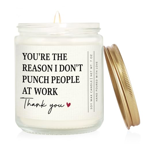 musaecoin Coworker Gifts for Women Work Bestie Handmade Lavender Candle