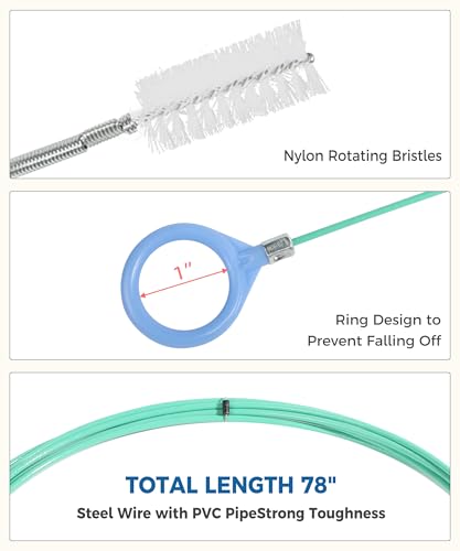 UBOG Sunroof Drain Cleaning Tool,Car Accessories AC Drain Line Cleaner Tool,120inch Flexible Drain Brush,Car Tools,Car Cleaning Tools,Car Cleaning Brush,Fit for Car Sunroofs,Windshield Drain Hole