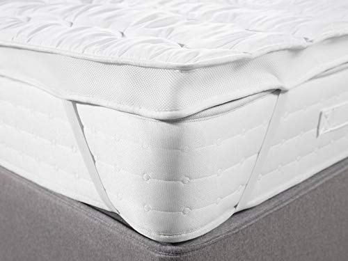 4" (10cm) Extra Deep Thick Air Flow AirMax Super Soft Microfibre Mattress Topper Enhancer Pad Overlay | Air Circulation Mesh Border to Keep you Cool King