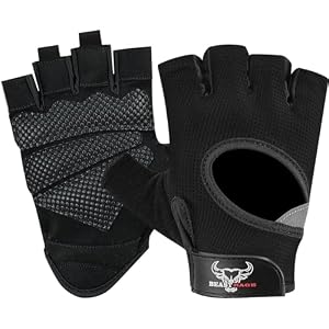 Fingerless Weight Lifting Gloves with Palm Protection Padding, Breathable Lightweight Gym Gloves for Men, Women, Weightlifting, Cycling, Exercise, Training Pull Up
