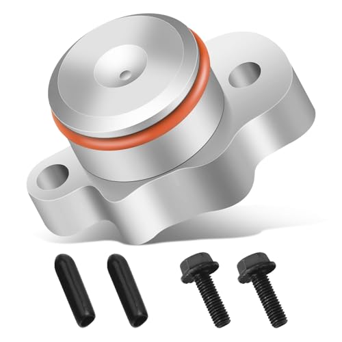 Oil Pump Block Off Kit for Yamaha PW50 PW80 Y-Zinger Models 1981-2024, Oil Pump Plug Cover Kit W/Oil Pump Plug Cover, Hi-Temp Silicone O-Ring, Mounting Bolts (2), Port Cap