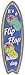 SJT ENTERPRISES, INC. Flip Flop Day 5" x 16" Surfboard Wood Plaque Sign (SJT41301)