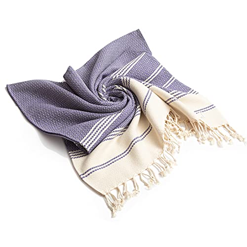 Smyrna Anatolian Series Original Turkish Beach Towel | 100% Cotton, Prewashed, 37 X 71 Inches | Peshtemal And Turkish Bath Towel For Spa, Beach, Pool, Gym And Bathroom (Purple) #TOP4