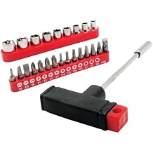 Performance Tool 1413 Socket and Bit Set with Slotted, Phillips, Star, and Square Bits and Sockets