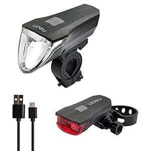 nean Cree Led-fietslampenset, 60 lux, fietslamp, voorlicht, fietslamp voor, koplamp, fiets, lamp, achterlicht 6 candela…