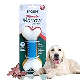 Sporn Ultimate Marrow Dog Chew Bones for Aggressive Chewers, Jerky Flavor Nylon Dog Bones, Non-Toxic Dog Chew Bone, Gluten-Free, Medium/Large