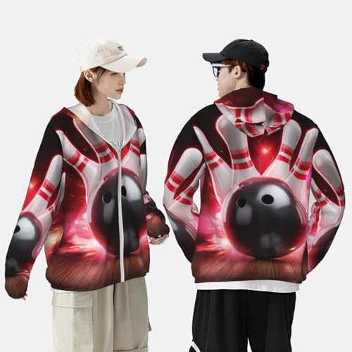 Men's UPF 50+ Sun Protection Hoodie Long Sleeve Fishing Shirts Quick Dry Bowling Ball Sun Shirt Jacket4