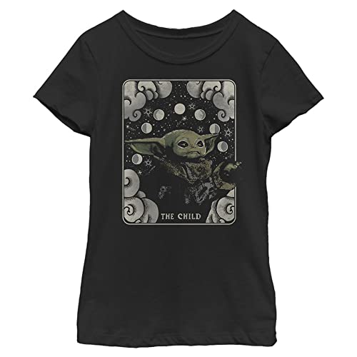 T-shirt Star Wars fille Grogu noir idée cadeau anniversaire Mandalorian