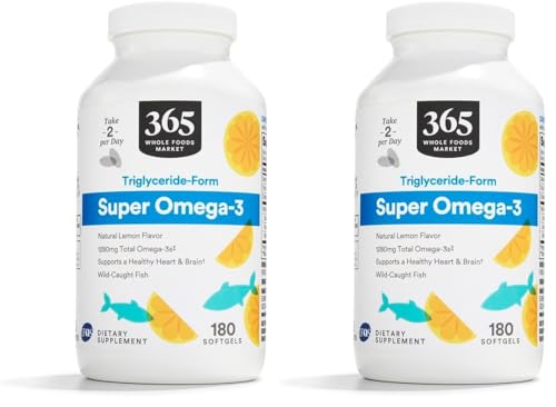Whole Foods Market, Super Omega 3, 180 Count (Pack of 2)