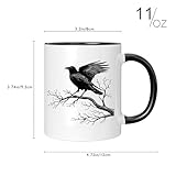 Zoom IMG-1 tazza gotica con corvo da Zoom IMG-1 tazza gotica con corvo da