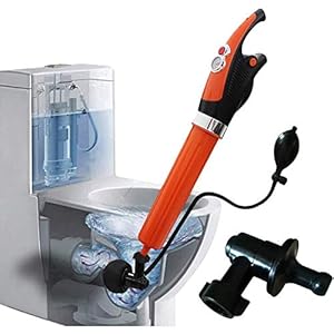 GOUDAN-QIU Toilet plunger, elektrische luchtmacht badkamer plunjer, hoge druk afvoerblaster pistool, krachtig voor…