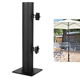 Picture of Patio Umbrella Outdoor Base Heavy Duty Steel Outdoor Umbrella Base,Umbrella Mount Umbrella Clamp Universal on Deck or Patio Umbrella Holder Stand for Decks,patios,Docks,Pontoons,Picnic Tables (1)