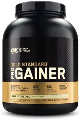 Optimum Nutrition GS Pro Gainers Weight Gainer Protein Powder, Vanilla Custard, 5.09 Pounds (Packaging May Vary)