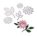 Cutting Dies 5pcs Flowers Leaves Handmade DIY Stencils Template Embossing for Card Scrapbooking Craft (Flower016)