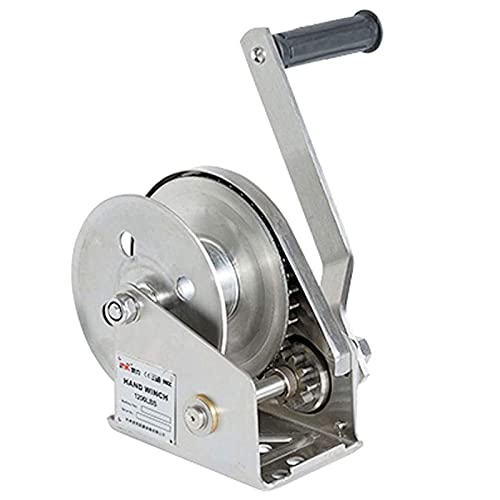 LXYYSG Handseilwinde mit Bremse, Seilwinde Geared Hand mit Drahtseil und Sicherheitshaken, Handwinde für Fracht Heben Oder Schleppen, Bootswinde Forstseilwinde Edelstahl Cover