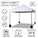 KITADIN Pop up Canopy Tent 10x10 FT Commercial Instant Shelter Outdoor Canopies with Wheeled Carry Bag, 4 Canopy Sand Bags (White)