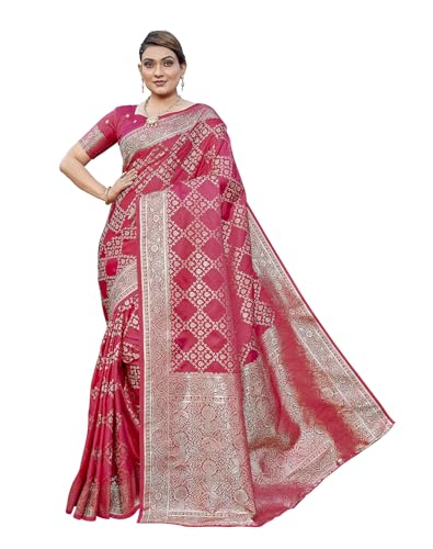 Image of Yashika Women's Pure Kanjivaram Silk Saree Soft Banarasi Style Wedding With Blouse Piece | Saree For Women | New Sari