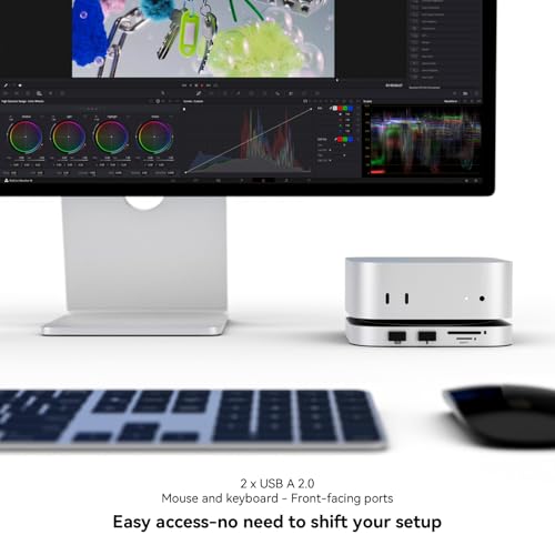 Image of Minisopuru MINI4PRO Mac mini M4 Dock with 4K@60 HDMI, 8TB M.2 NVMe SSD Enclosure, Mac mini Hub & Stand for Mac mini M4 and M4 Pro 2024 (TF /SD Slot, 3* USB-A 2.0, Audio) | Silver
