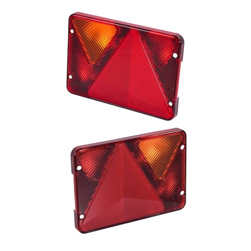 MECA24 2 Cabochons Feu 6 Fonctions AJBA RL 80 Gauche et Droit 6 Fonctions - Position, Stop, éclairage Plaque, Anti Brouillard