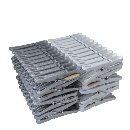 LAGUELLE - 80 Pinzas para Ropa de Plástico – Fabricadas en Franci...