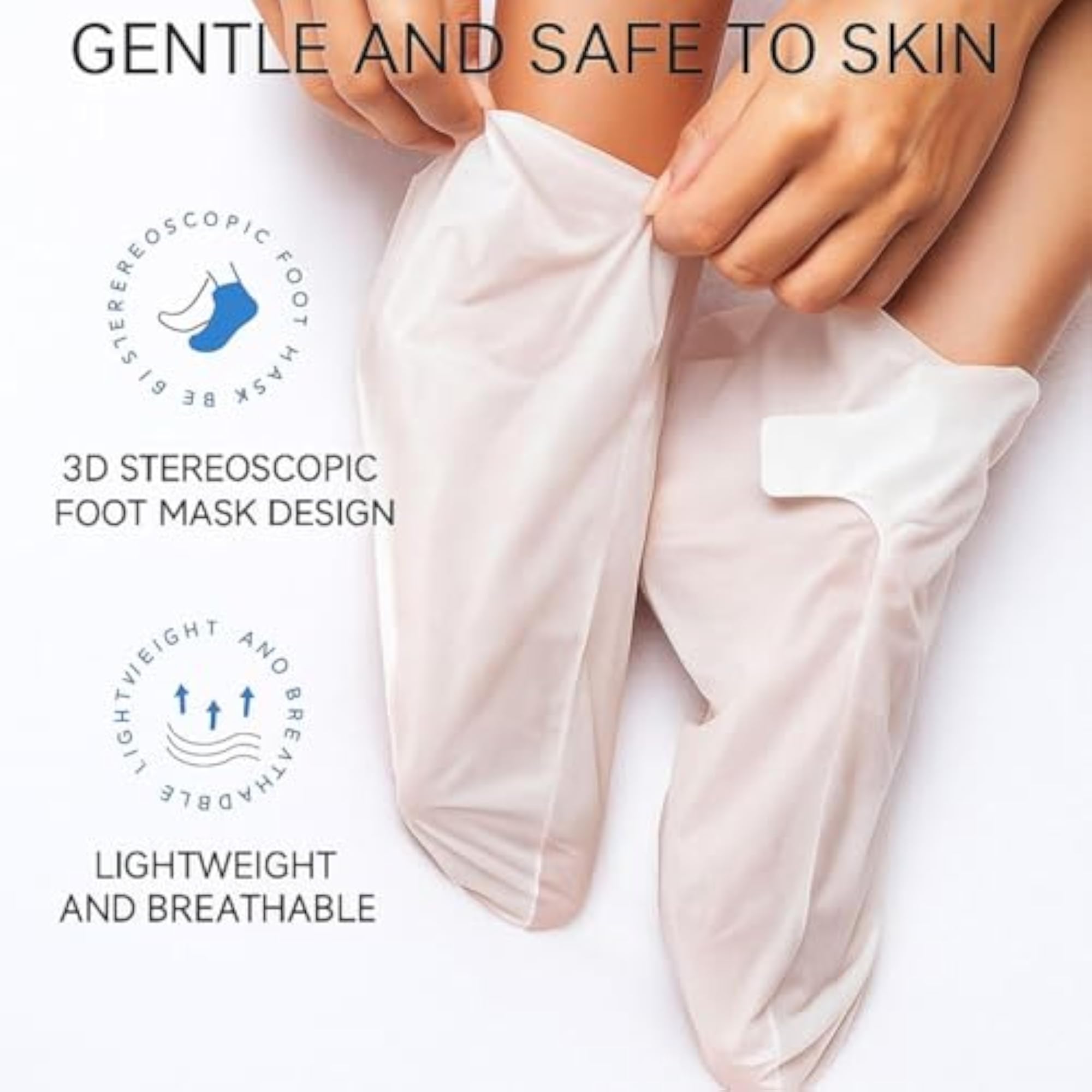 Foot Peel Mask, Exfoliating Treatment for Dry Cracked Heels