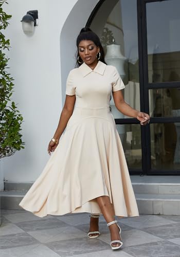 Women's Formal Dresses Elegant Short Sleeve A-Line Wedding Guest Dress Cocktail Evening Gown Party Plus Size2